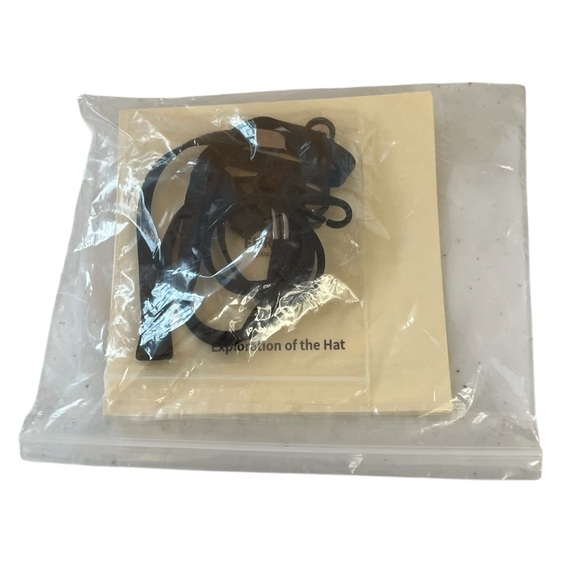 NWT Packable woven wide brim sun hat with wired brim faux leather band tan brown - Picture 13 of 14